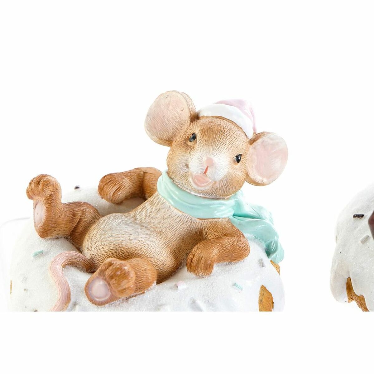 Prydnadsfigur DKD Home Decor Harts Mus (2 pcs) (11.5 x 11 x 8 cm) - 2