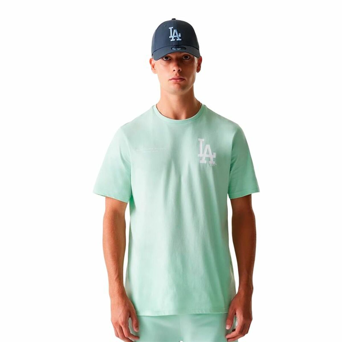 T-shirt med kortärm Herr New Era Mlb Arch Grphc Reg Losdod Pmg Aquamarine