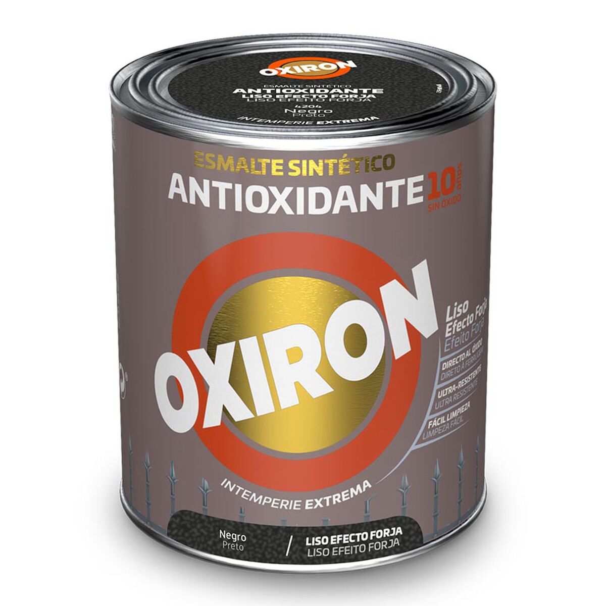 Syntetisk emaljfärg Oxiron Titan 5809097 Svart 750 ml Antioxiderande - 2