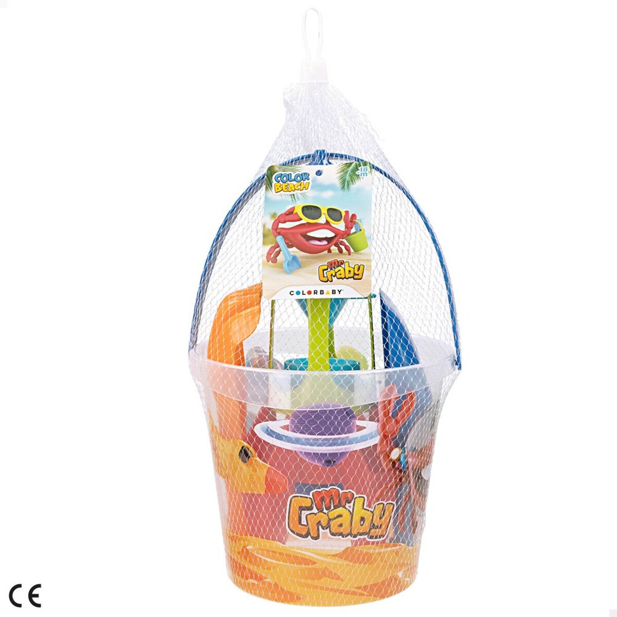 Strandleksaker set Colorbaby Mr Craby Ø 18 cm polypropen (16 antal) - 3