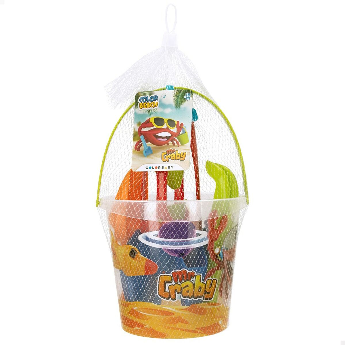 Strandleksaker set Colorbaby Mr Craby Ø 18 cm polypropen (16 antal) - 9