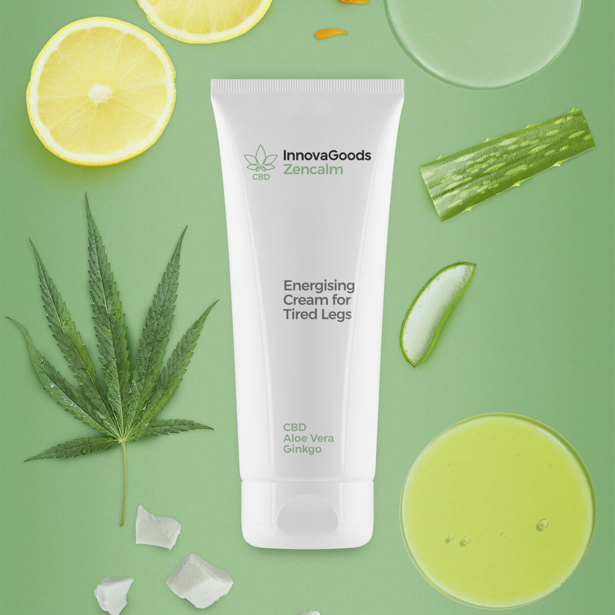 Energigivande Kräm för Trötta Ben CBD Zencalm InnovaGoods 200 ml - 5