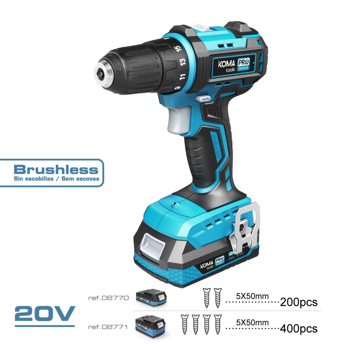 Förare borr Koma Tools Pro Series - 7