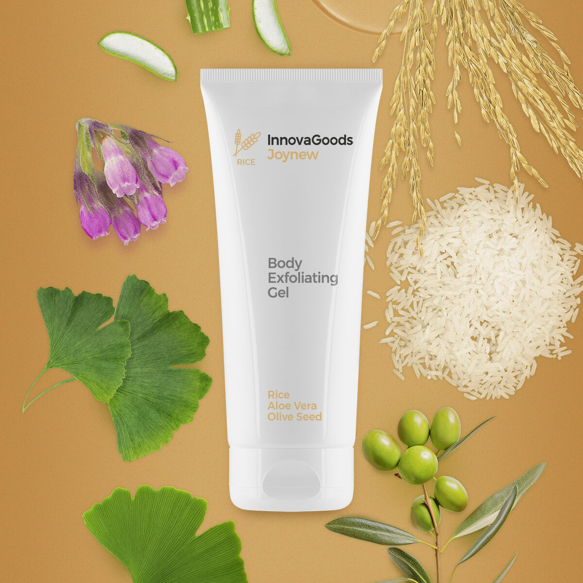 Kroppsskrubbgel Rice Joynew InnovaGoods 200 ml - 5