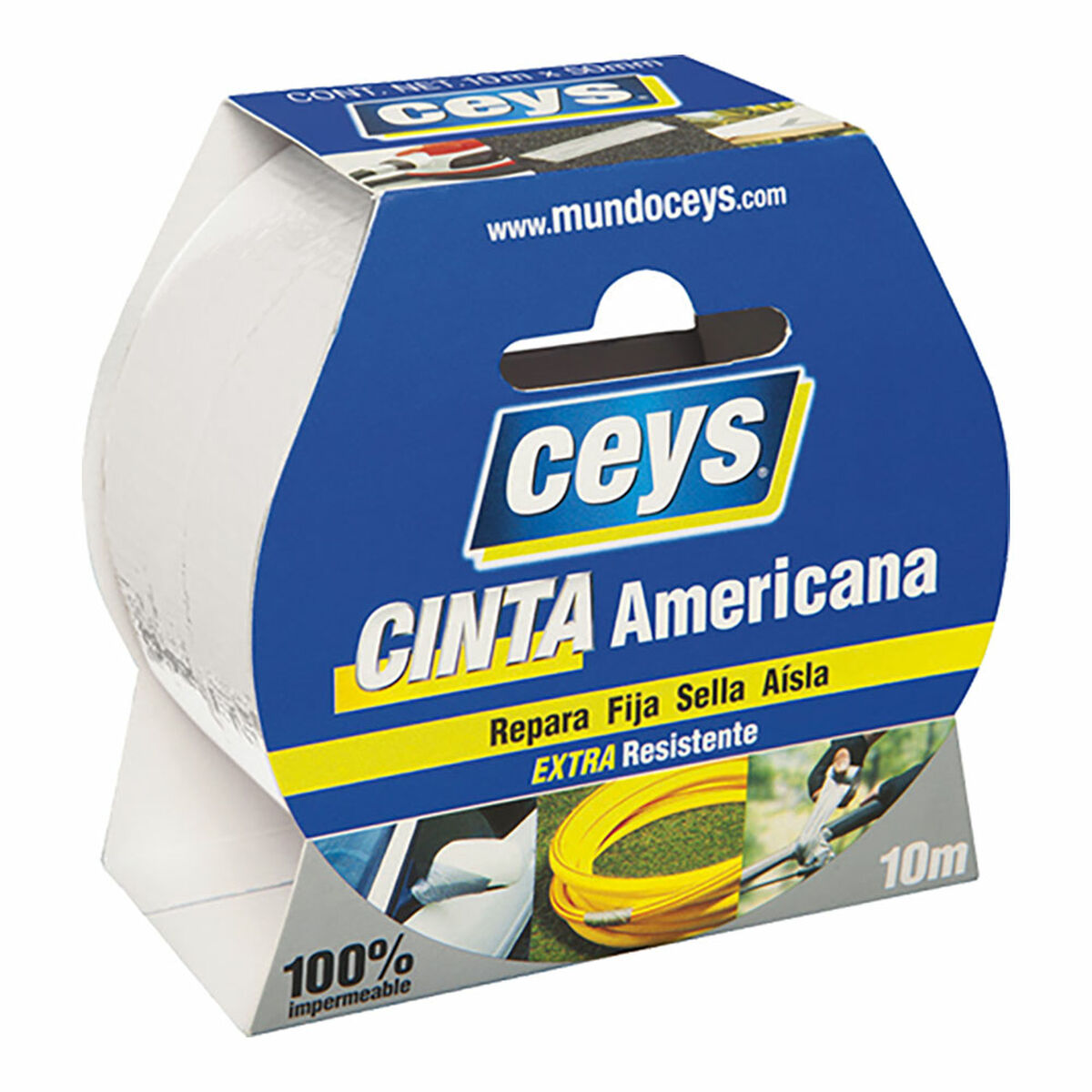 Silvertejp Ceys Vit (10 m x 50 mm)