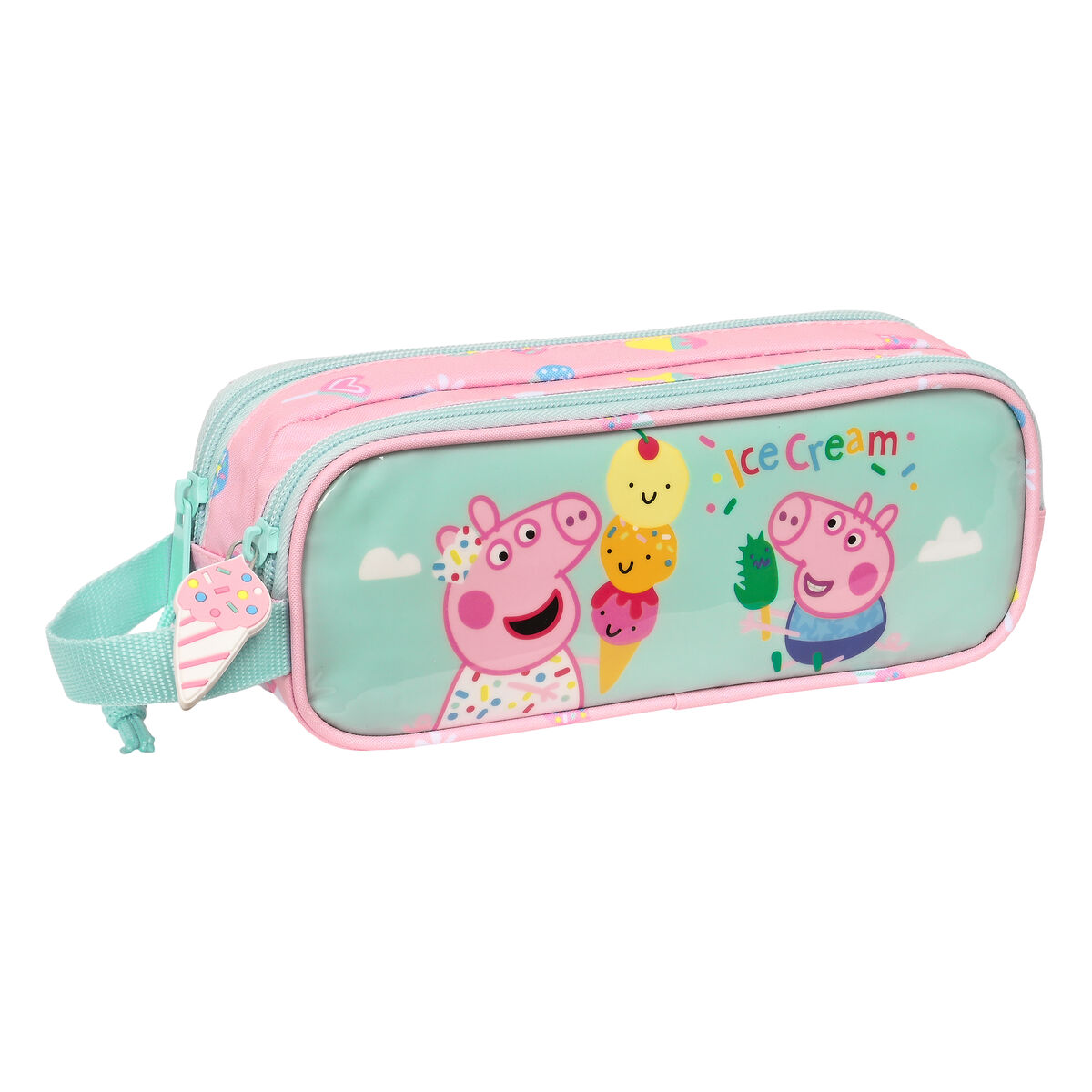 Dubbel bär-allt Peppa Pig Ice cream Rosa Mint 21 x 8 x 6 cm