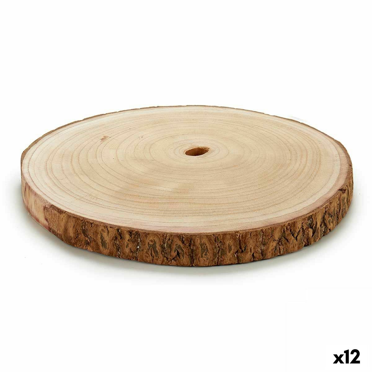 Dekorativ ved Gift Decor Brun 30 x 2 x 30 cm (12 antal)