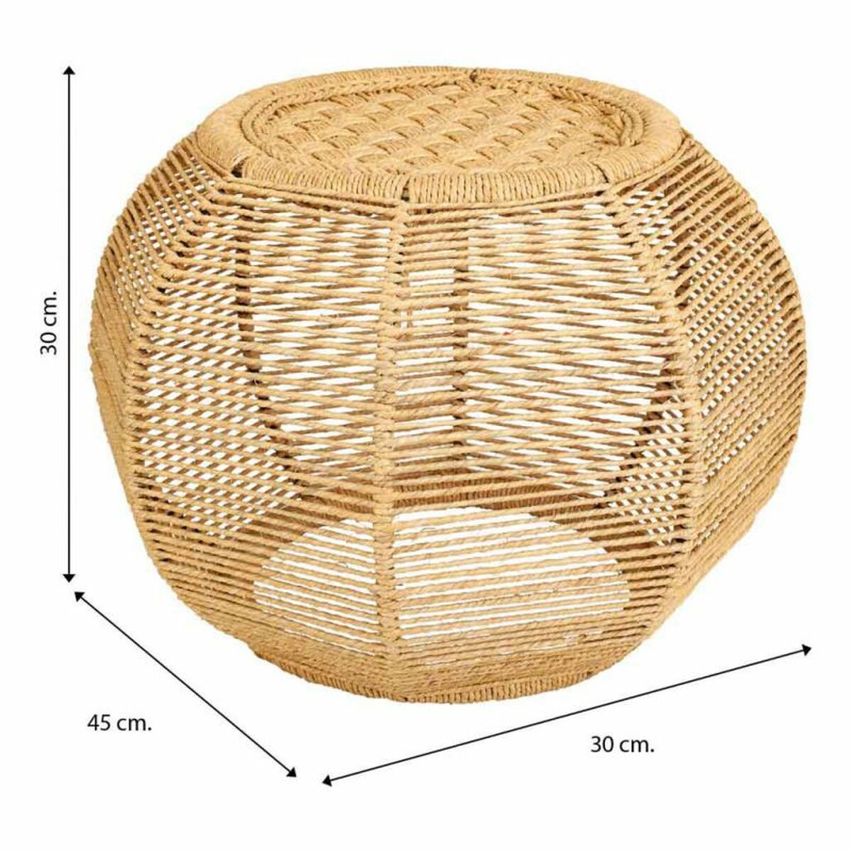 Sittpall Alexandra House Living Brun Järn Tråd 45 x 30 x 30 cm - 5