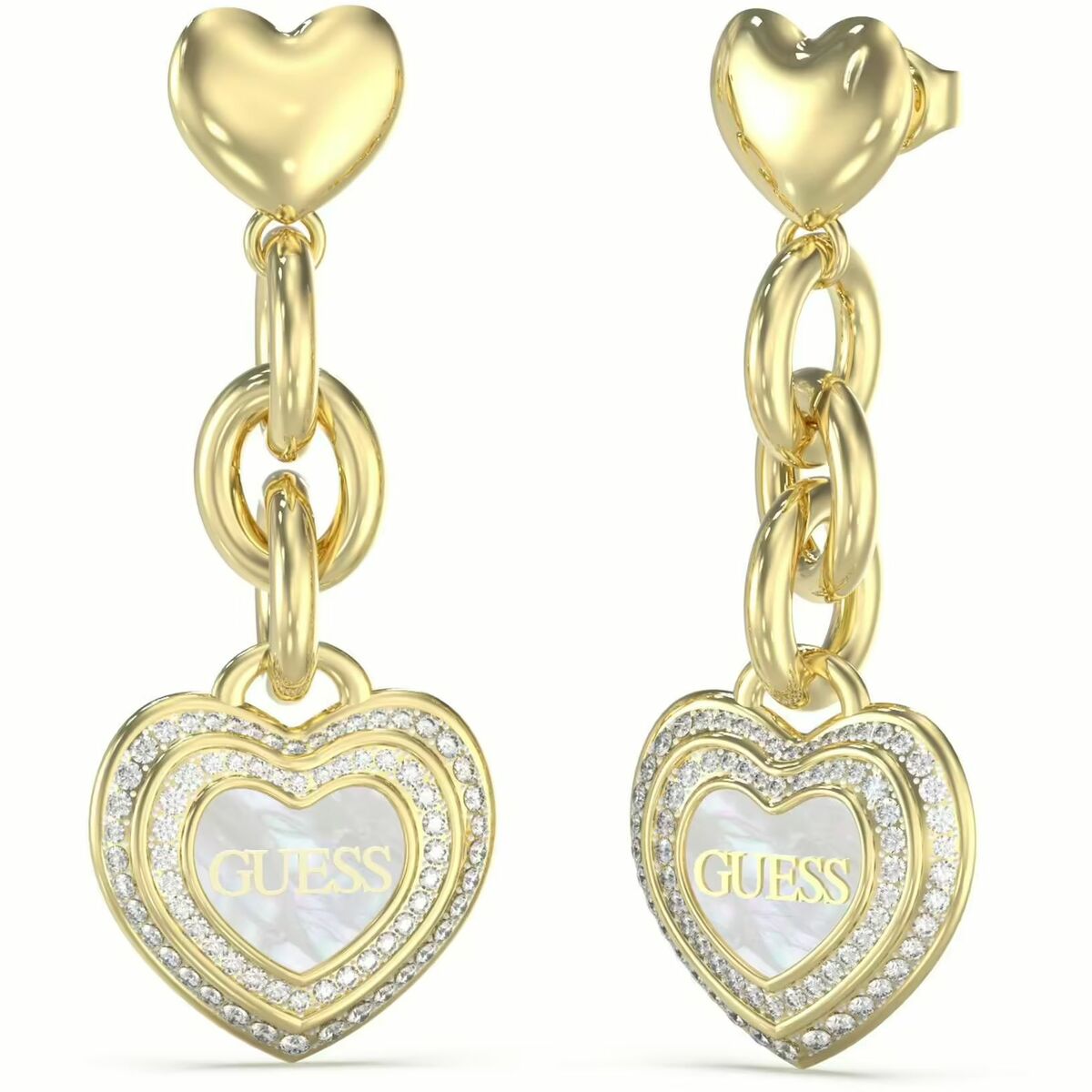 Dam örhängen Guess JUBE04024JWYGWHT-U Rostfritt stål 2,5 cm - 3