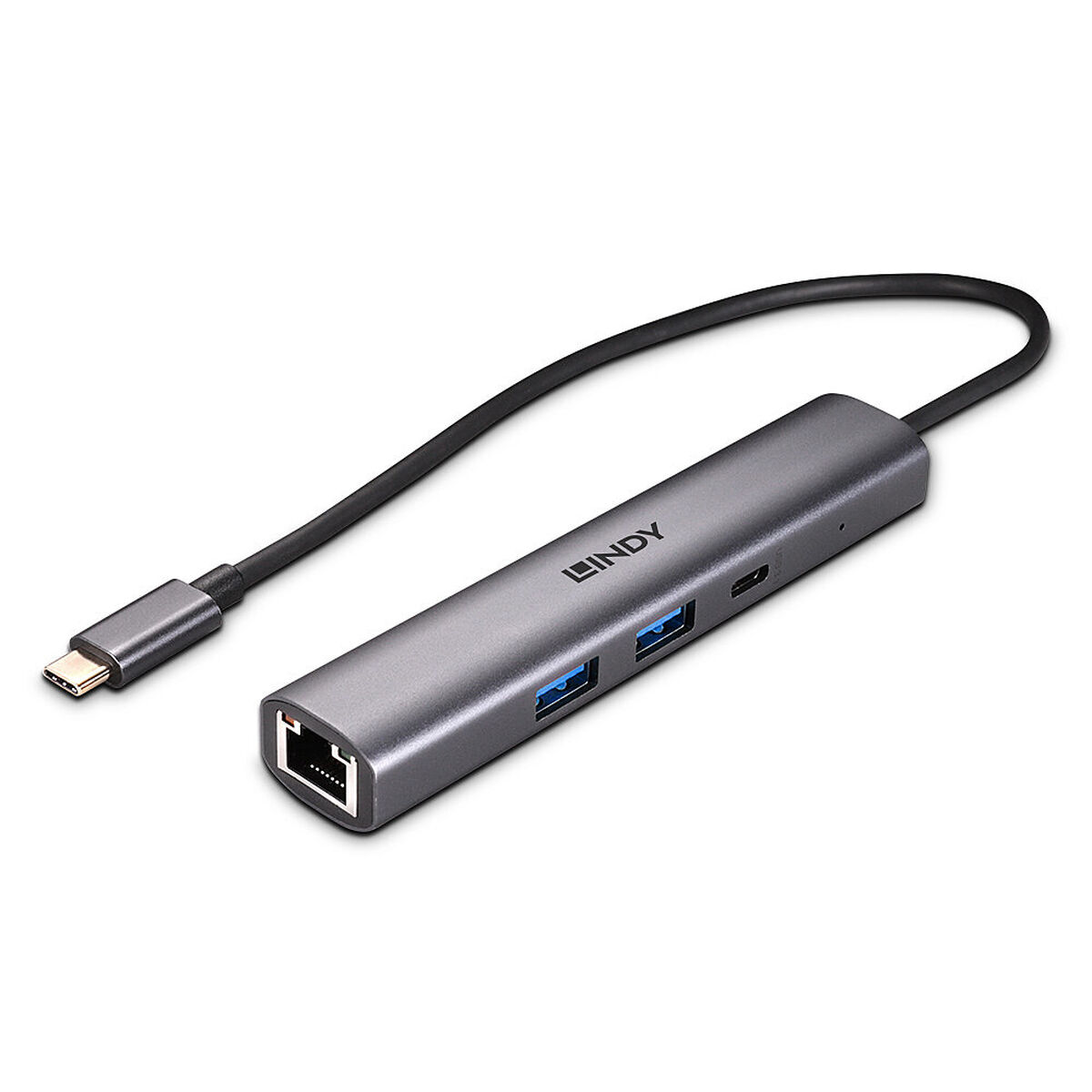 USB-HUB-C LINDY 43385 Grå - 2