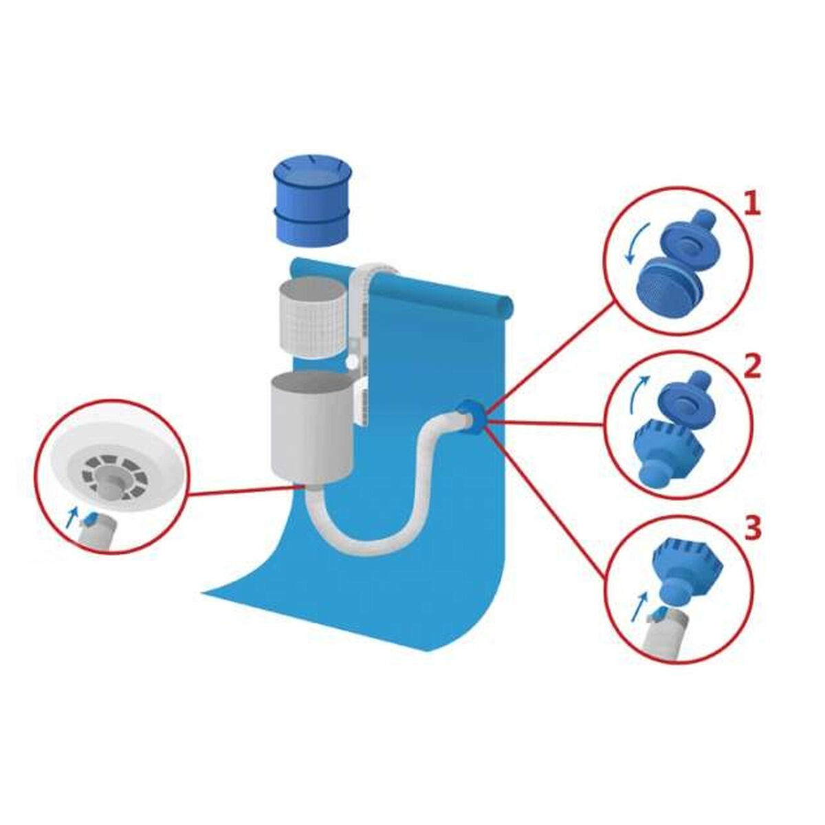 Simbassängsfilter Intex Deluxe 28000 Sil - 5