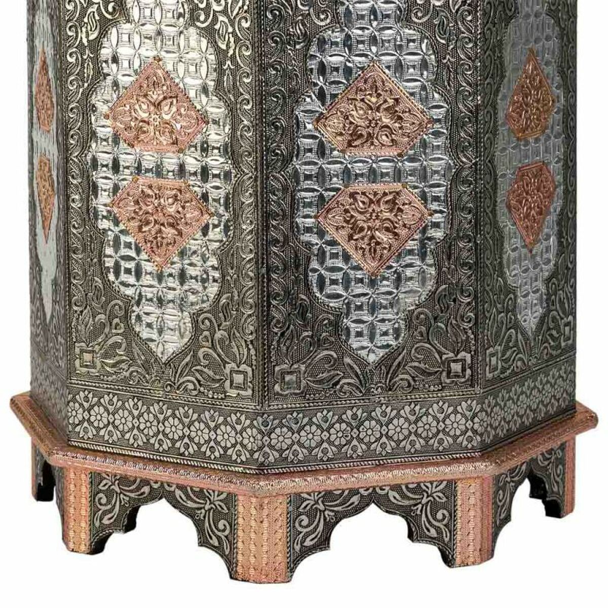 Sittpall Alexandra House Living Blå Aluminium Trä MDF 11 x 42 x 38 cm - 8