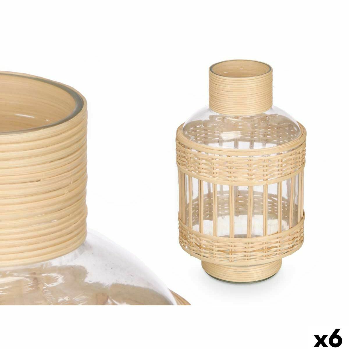 Dekorativ flaska Gift Decor Transparent Naturell 16 x 27,5 x 16 cm (6 antal)