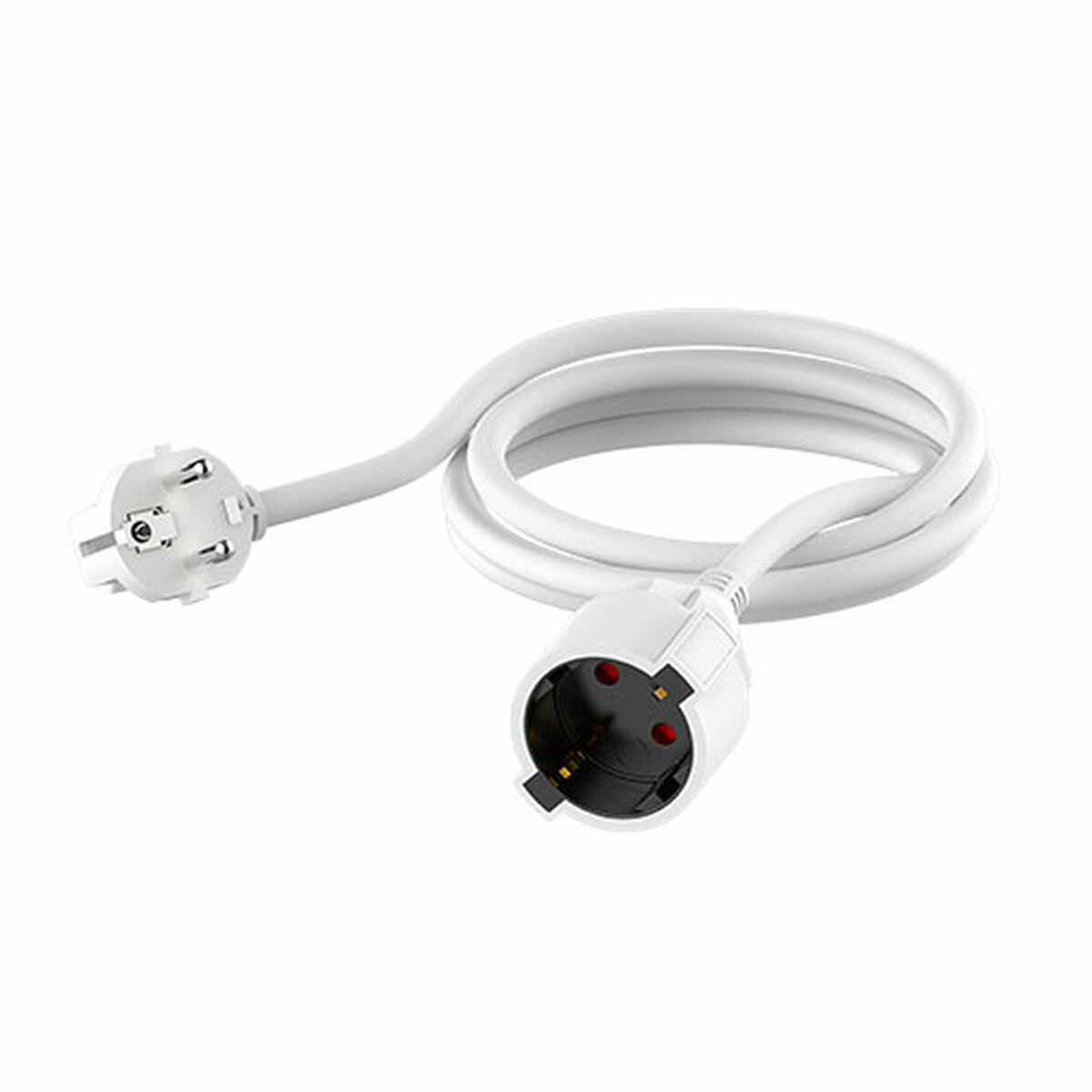 Förlängningssladd TM Electron IP20 Vit 10 m Schuko
