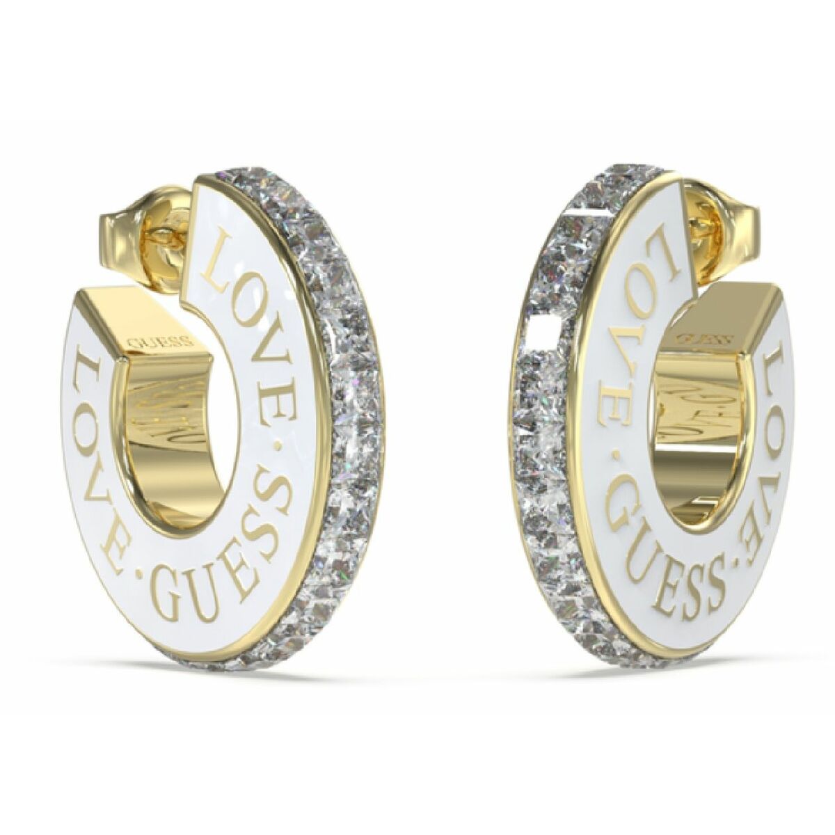 Dam örhängen Guess JUBE04083JWYGWHT-U Rostfritt stål 2 cm - 3
