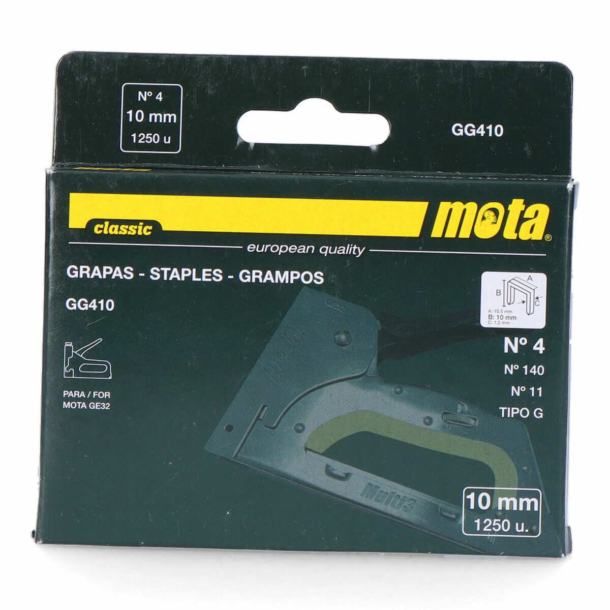 Häftklamrar Mota  gg410 1000 Unidades 10 mm Nº 4 - 2