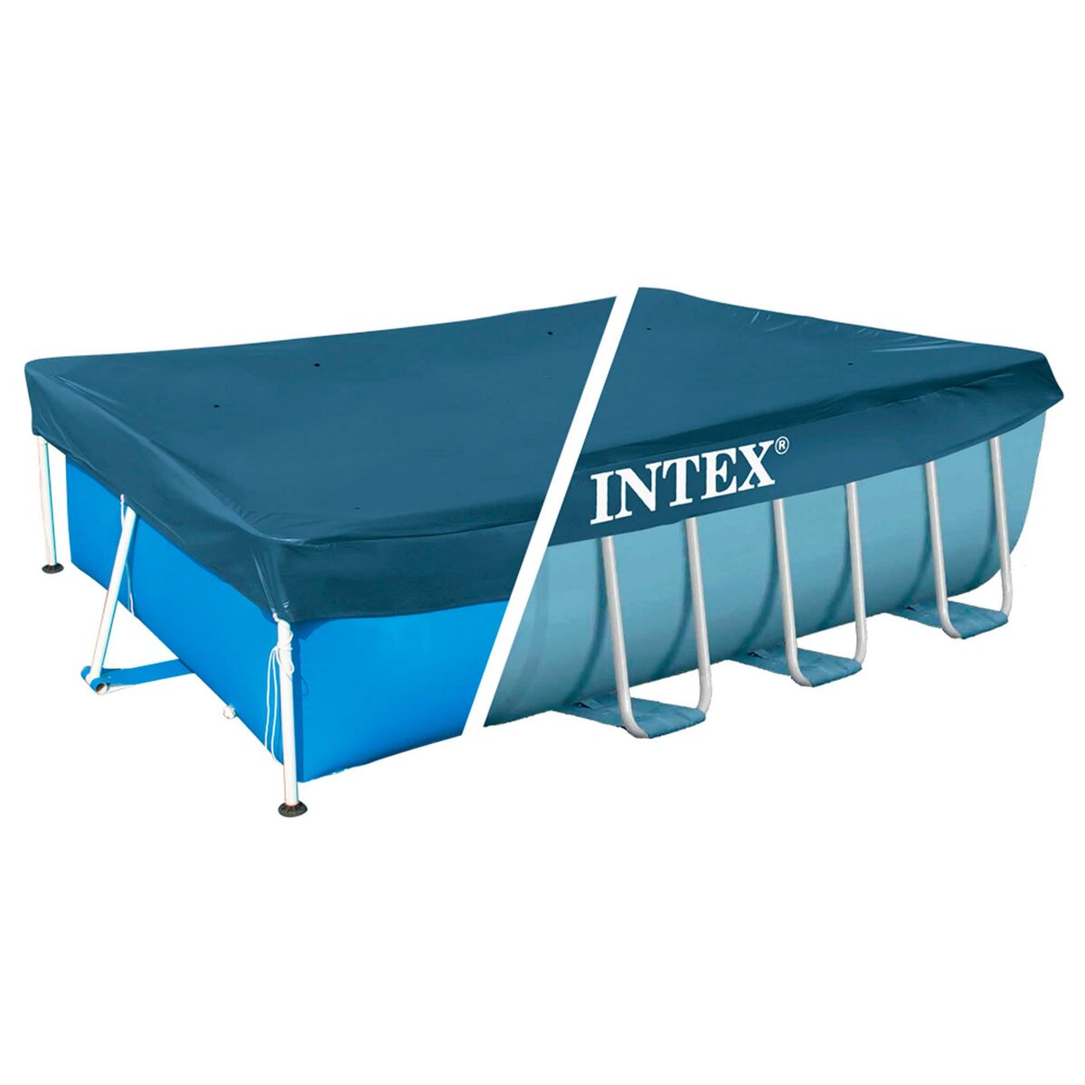 Pool Cover Intex 28037 4 x 2 m Blå Marinblå - 8