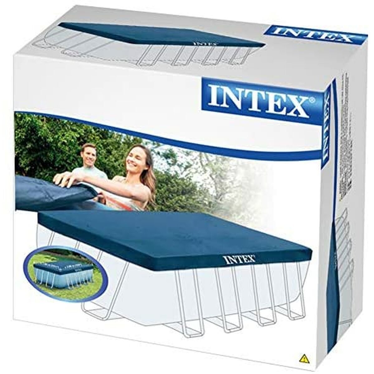 Pool Cover Intex 28037 4 x 2 m Blå Marinblå - 7