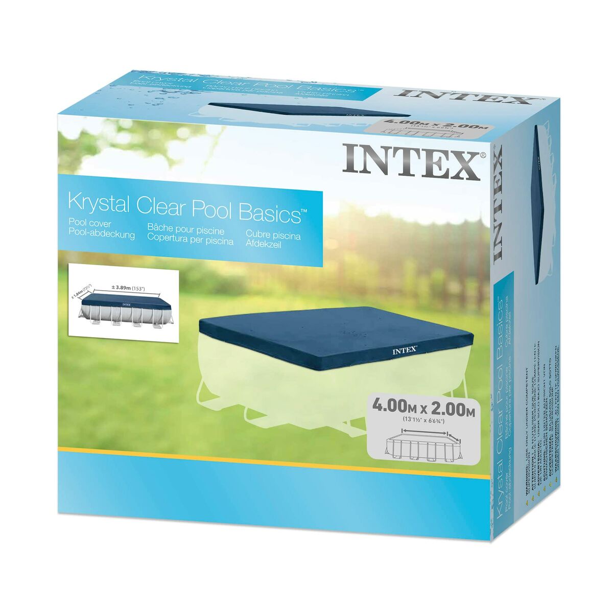 Pool Cover Intex 28037 4 x 2 m Blå Marinblå