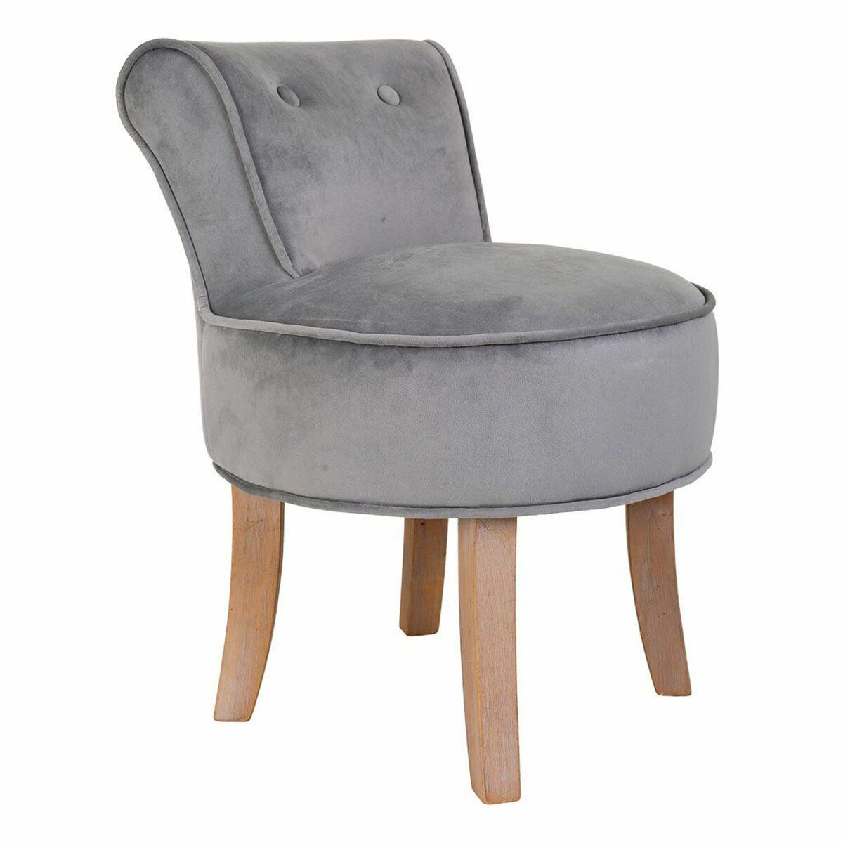 Sittpall Alexandra House Living Grå Sammet Gummi 46 x 58 x 45 cm