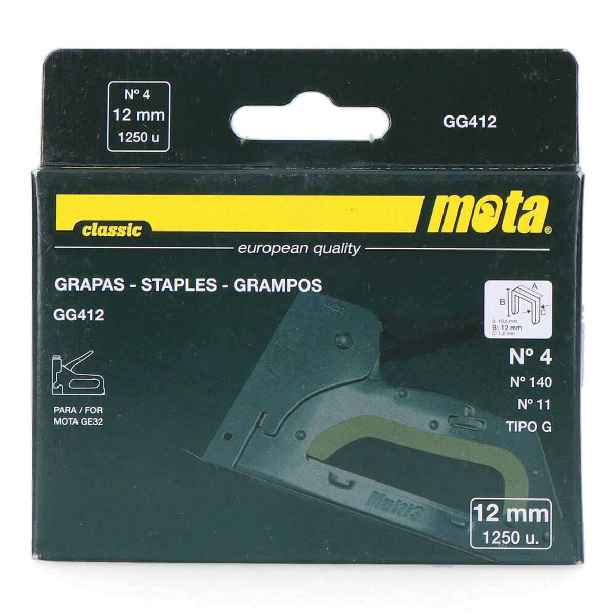 Häftklamrar Mota gg412 1000 Unidades 12 mm Nº 4 - 2