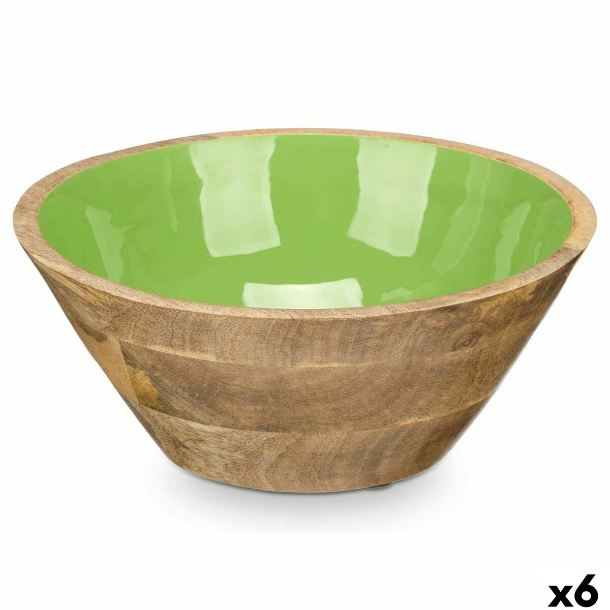 Skål Gift Decor Grön 24,3 x 10,5 x 24,3 cm (6 antal)