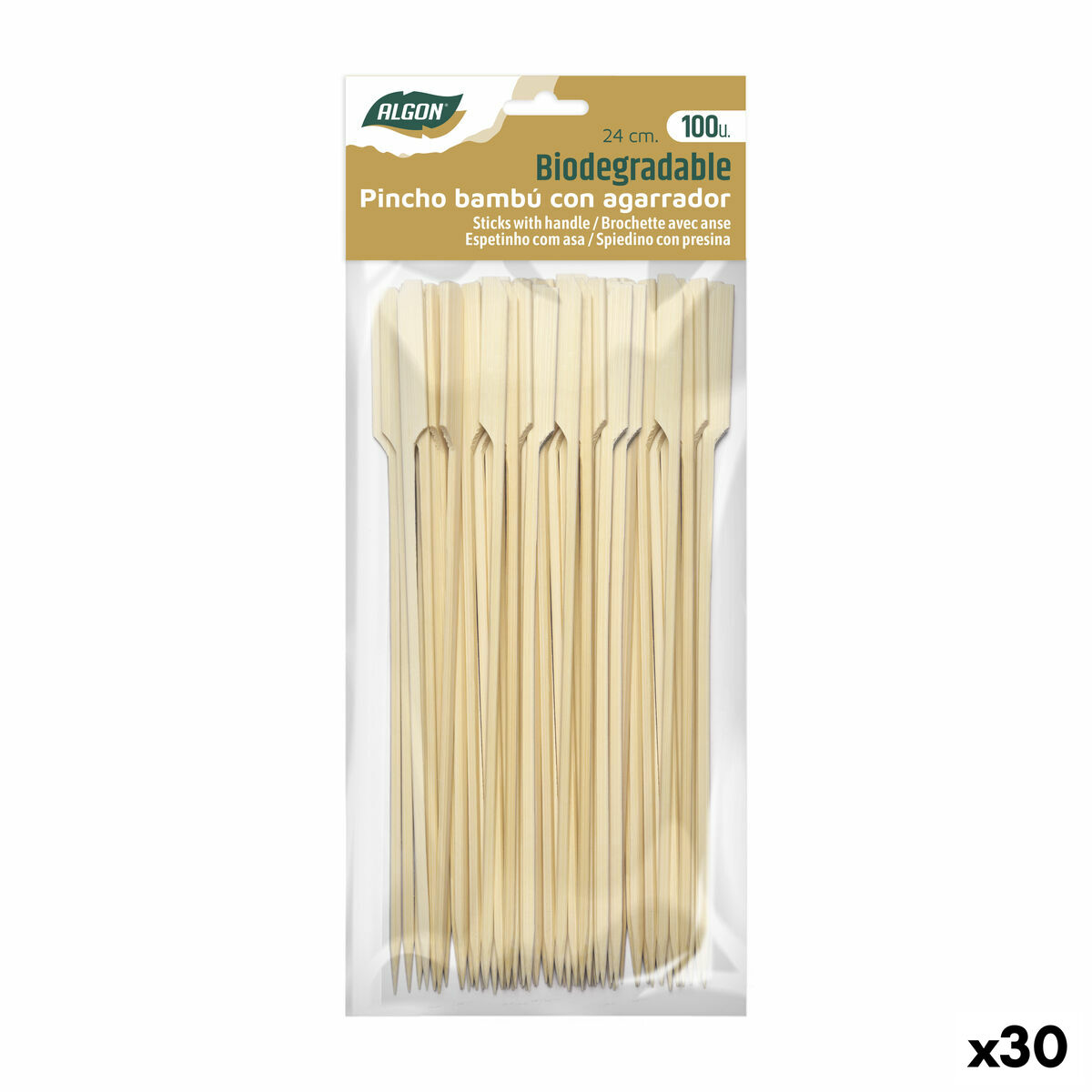 Bambupinnar Algon 24 cm Set 100 Delar (30 antal)