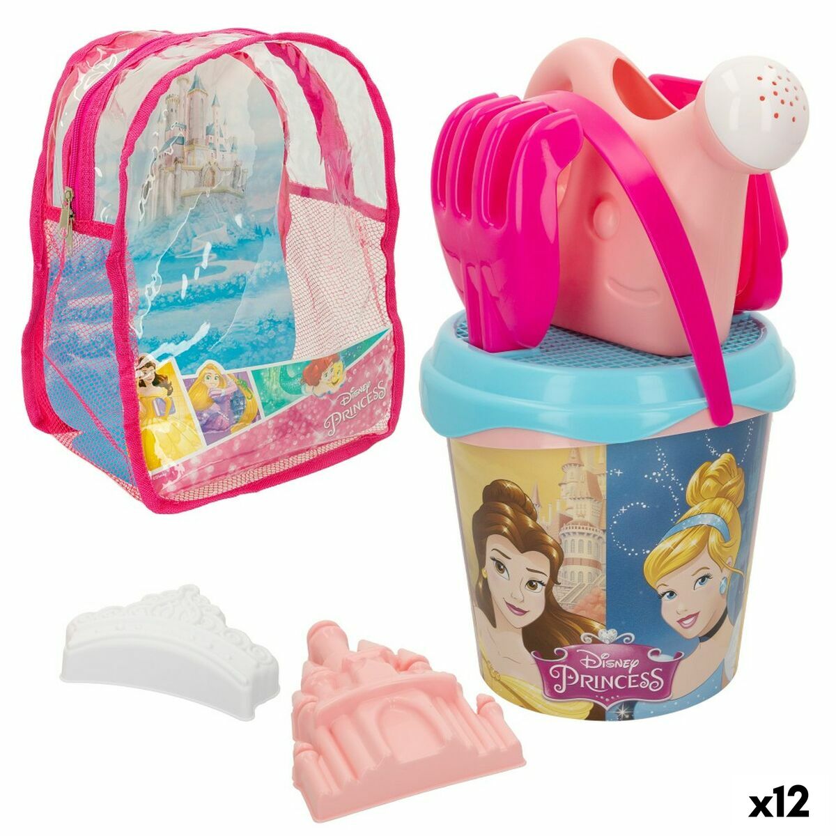 Strandleksaker set Disney Princess polypropen 18 x 16 x 18 cm Ø 18 cm (12 antal) - 7