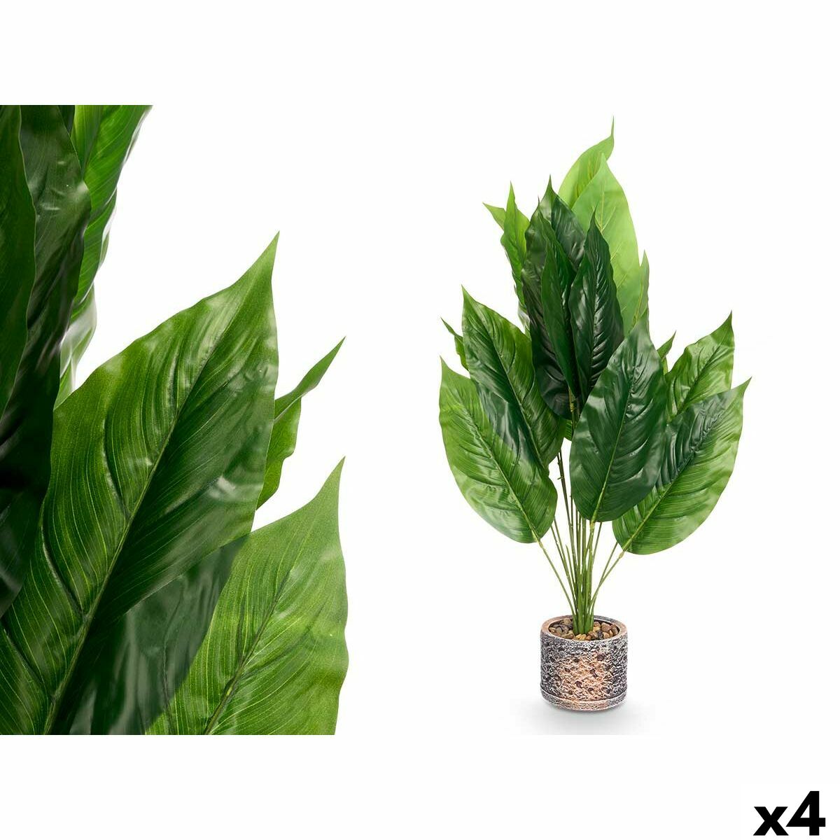 Dekorativ växt Ibergarden Plast Magnesium 50 x 50 x 84 cm 13 x 70 x 13 cm 15 x 84 x 15 cm (4 antal)