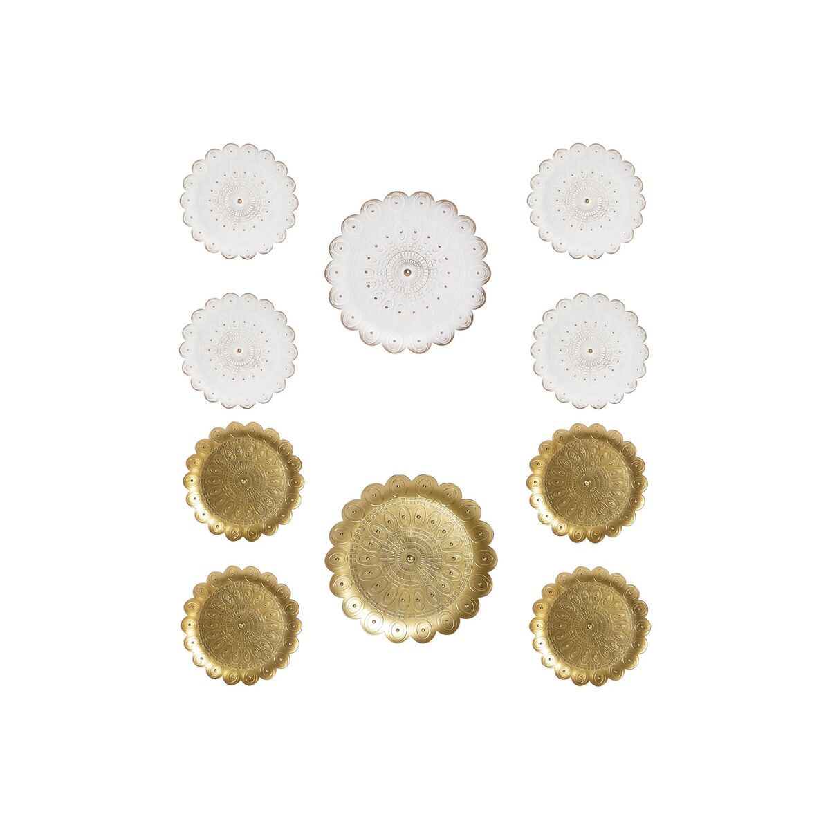 Prydnadsfigur DKD Home Decor (5 Delar) (2 antal) Modern (35 x 2 x 35 cm) - 3