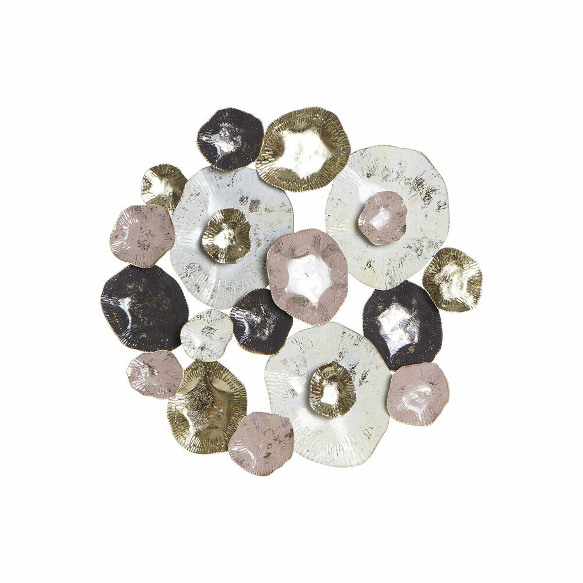 Väggdekoration DKD Home Decor Rosa Gyllene Metall (61 x 5.7 x 61 cm) - 8