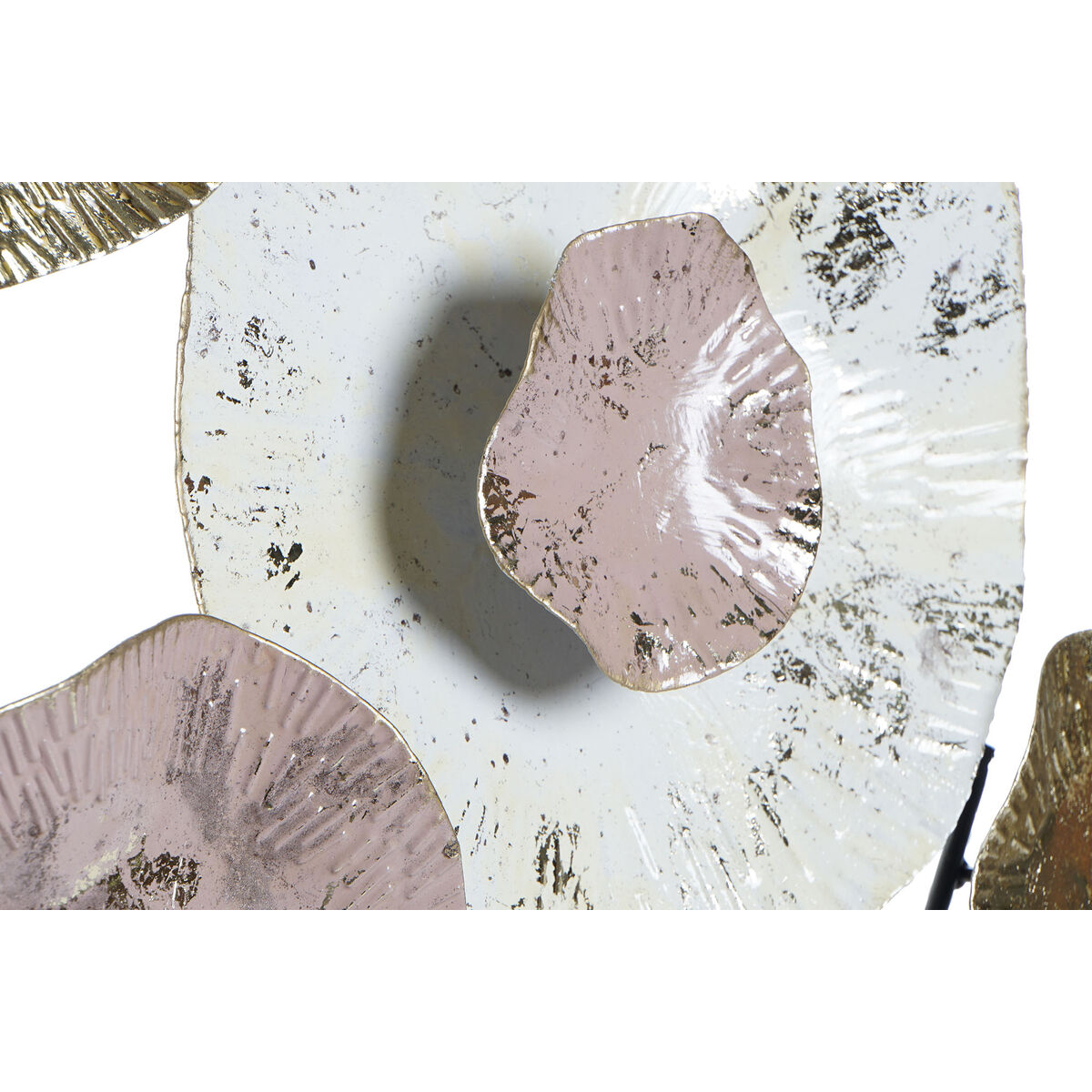 Väggdekoration DKD Home Decor Rosa Gyllene Metall (61 x 5.7 x 61 cm) - 9