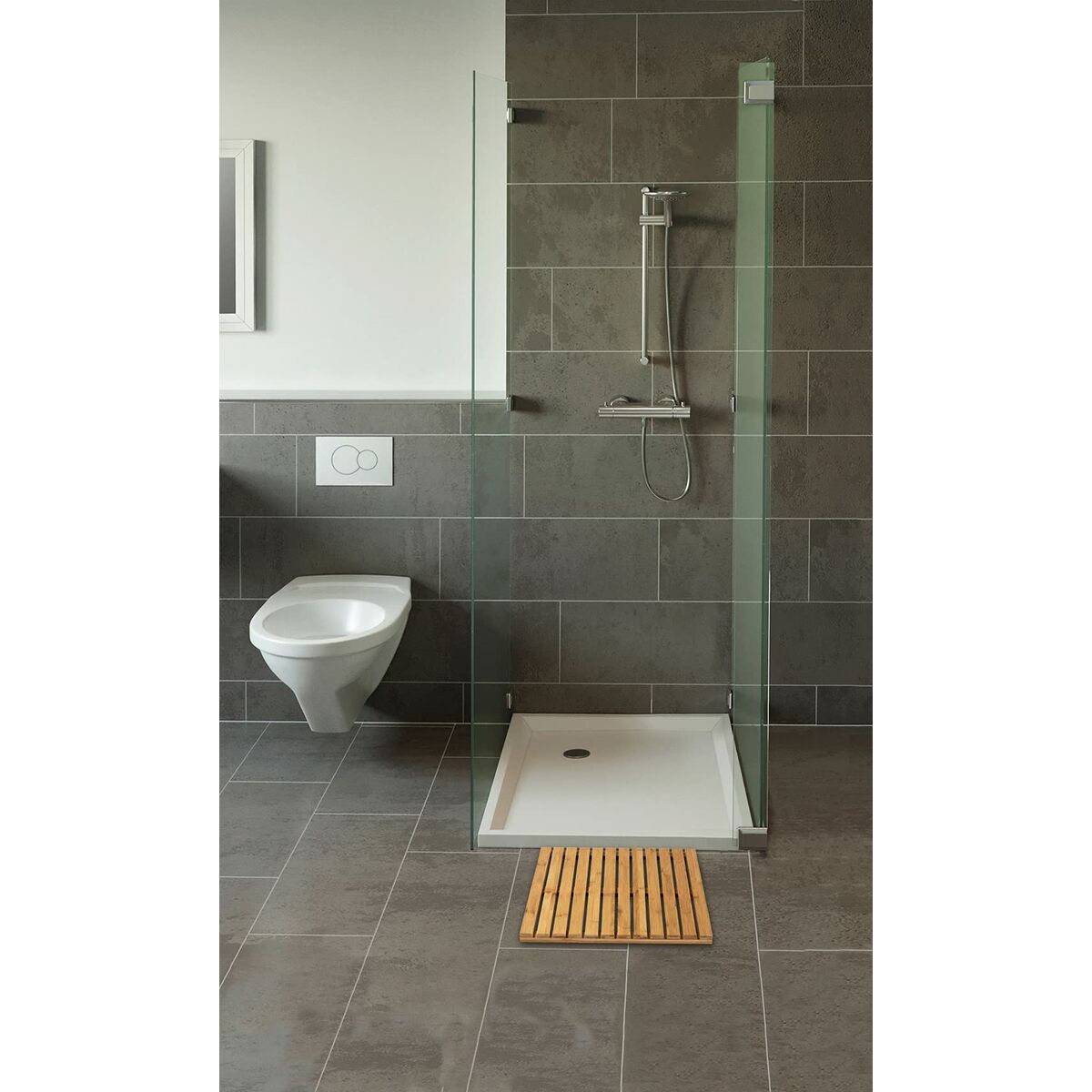 Plattform Wenko 24610100 50 x 50 cm Insida/Extern Bambu - 2
