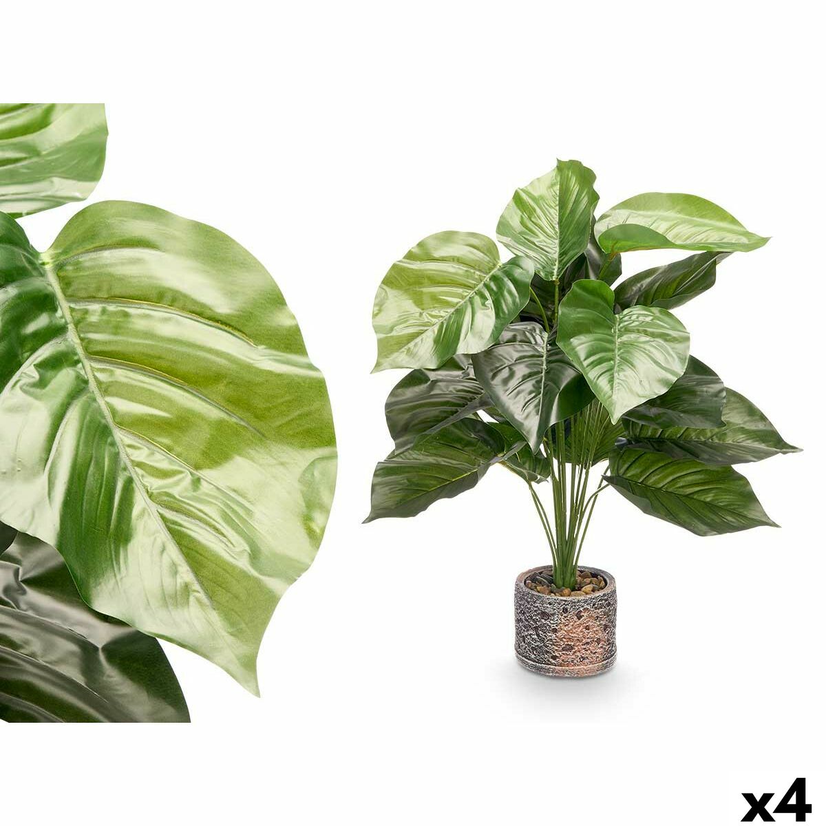 Dekorativ växt Ibergarden 12 Plast Magnesium 42 x 42 x 78 cm (4 antal)