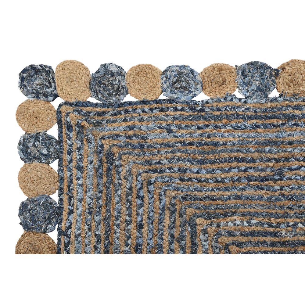 Matta DKD Home Decor Blå Bomull Multicolour Indier Jute 160 x 230 x 1 cm - 2