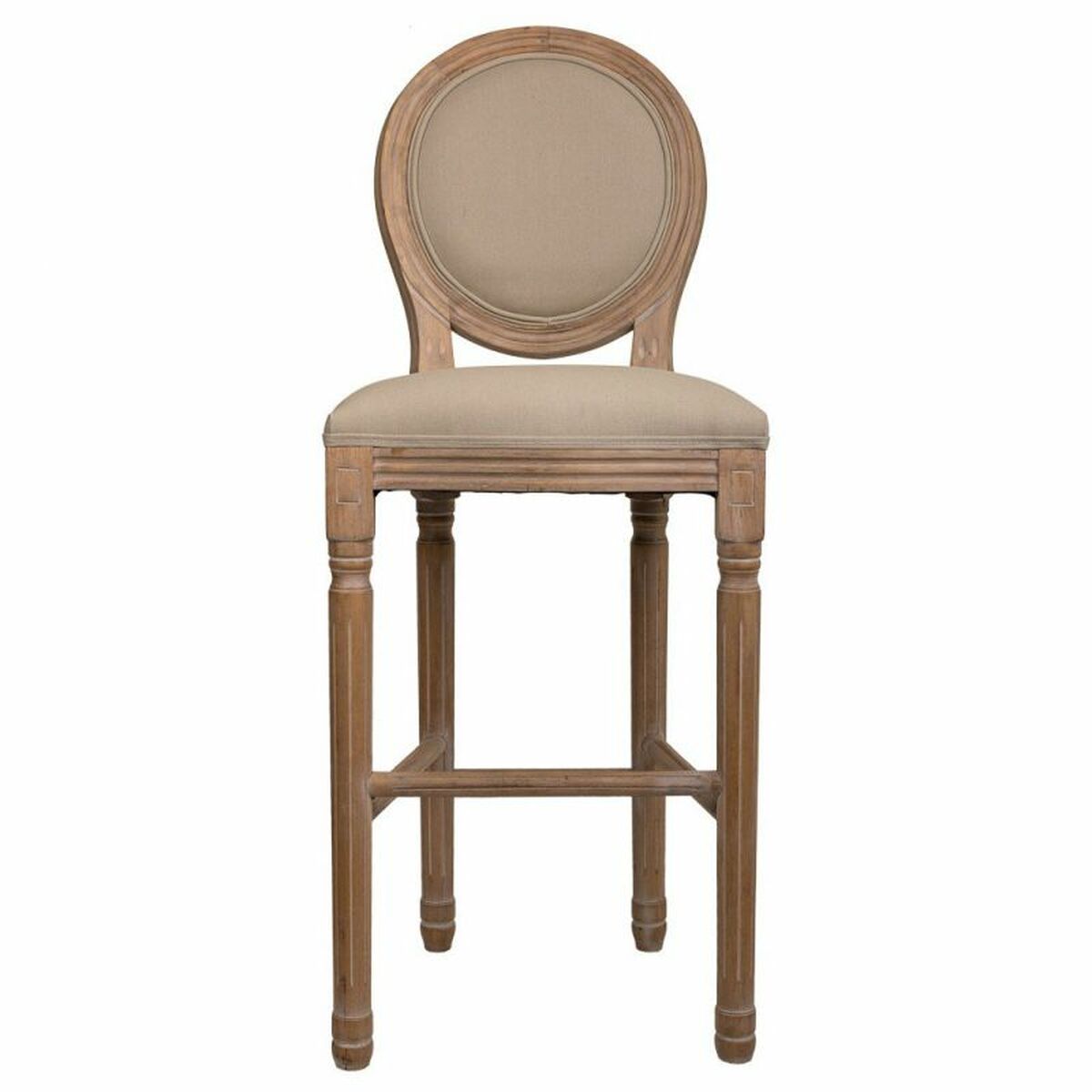 Sittpall Alexandra House Living Brun Kanvas Gummiträ 42 x 121 x 48 cm - 4
