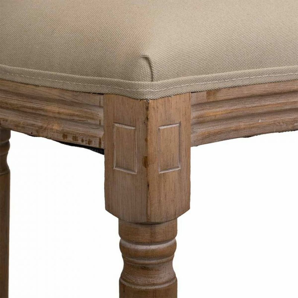 Sittpall Alexandra House Living Brun Kanvas Gummiträ 42 x 121 x 48 cm - 8