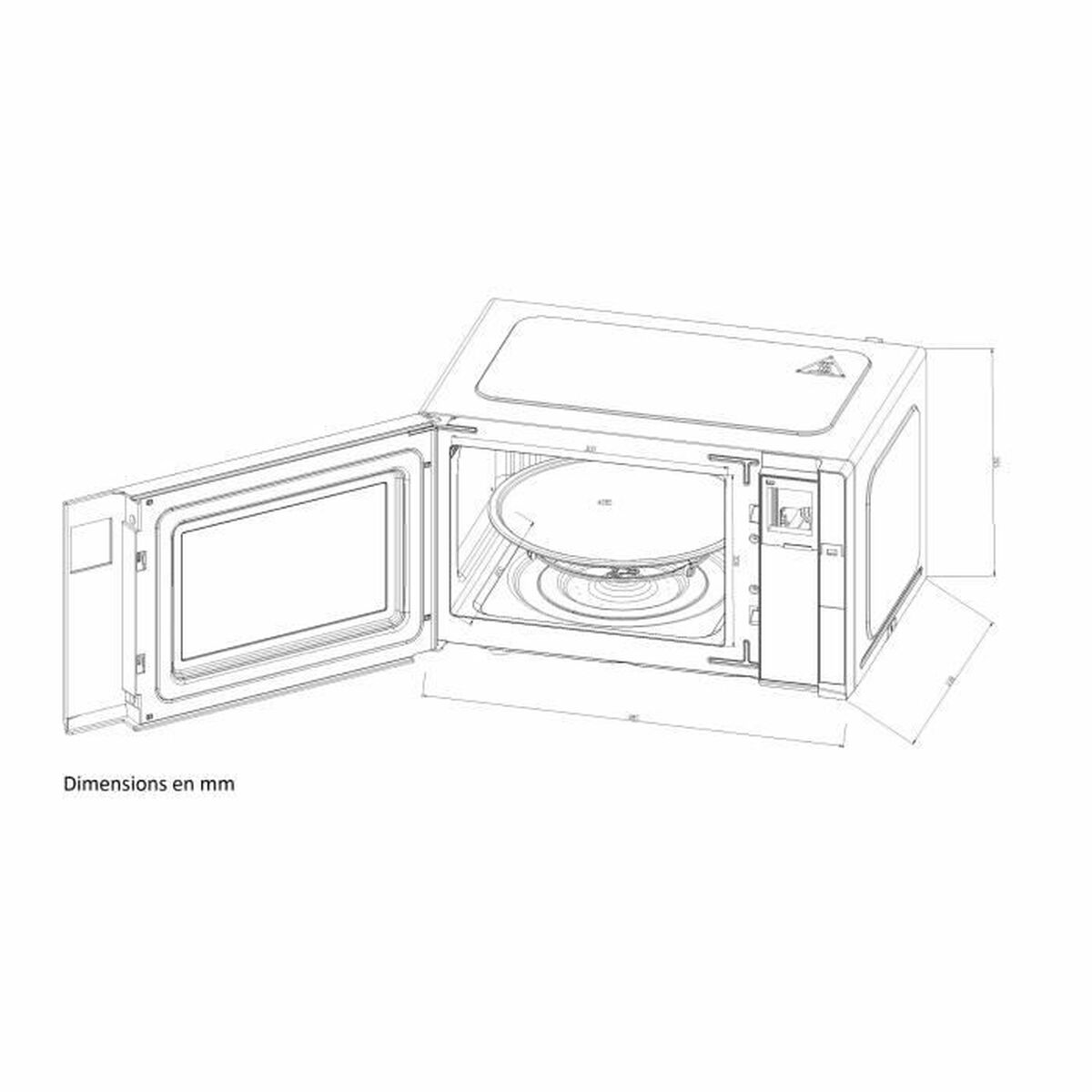 Mikrovågsugnen Continental Edison CEMO23B Svart noir 1280 W 23 L - 4