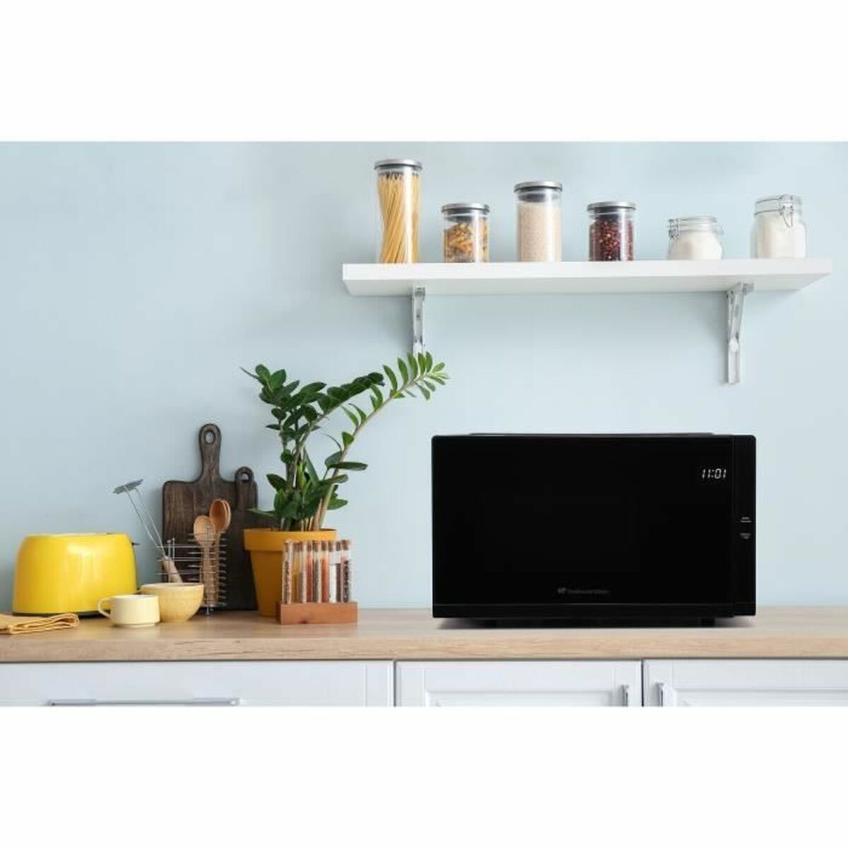 Mikrovågsugnen Continental Edison CEMO23B Svart noir 1280 W 23 L - 5