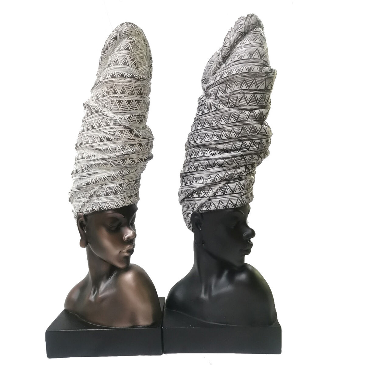Prydnadsfigur DKD Home Decor Harts Afrikanska (15,5 x 13,5 x 42 cm) (2 antal) - 2