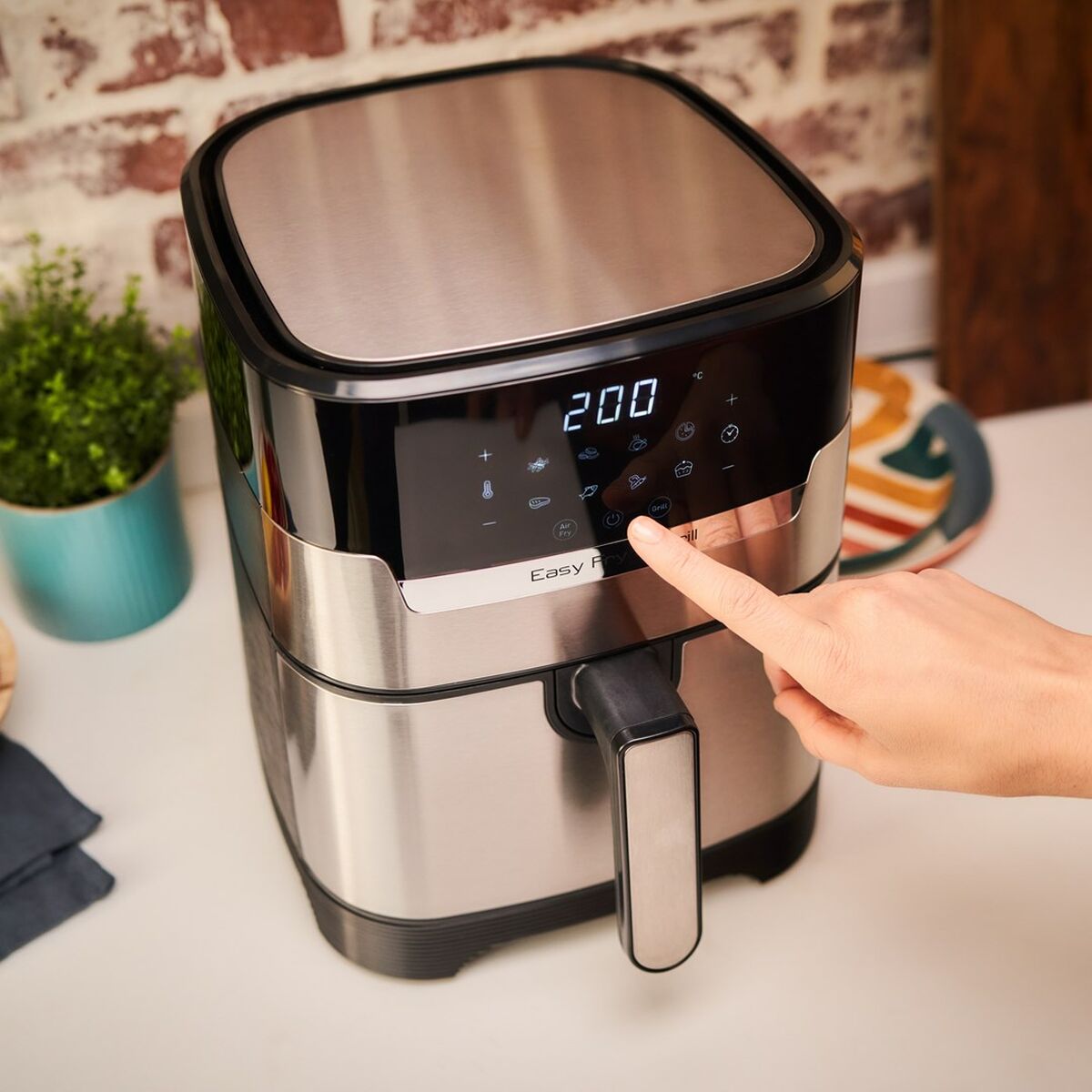 Luftfritös Tefal EY505D15 4,2 L Svart Grå Stål - 6