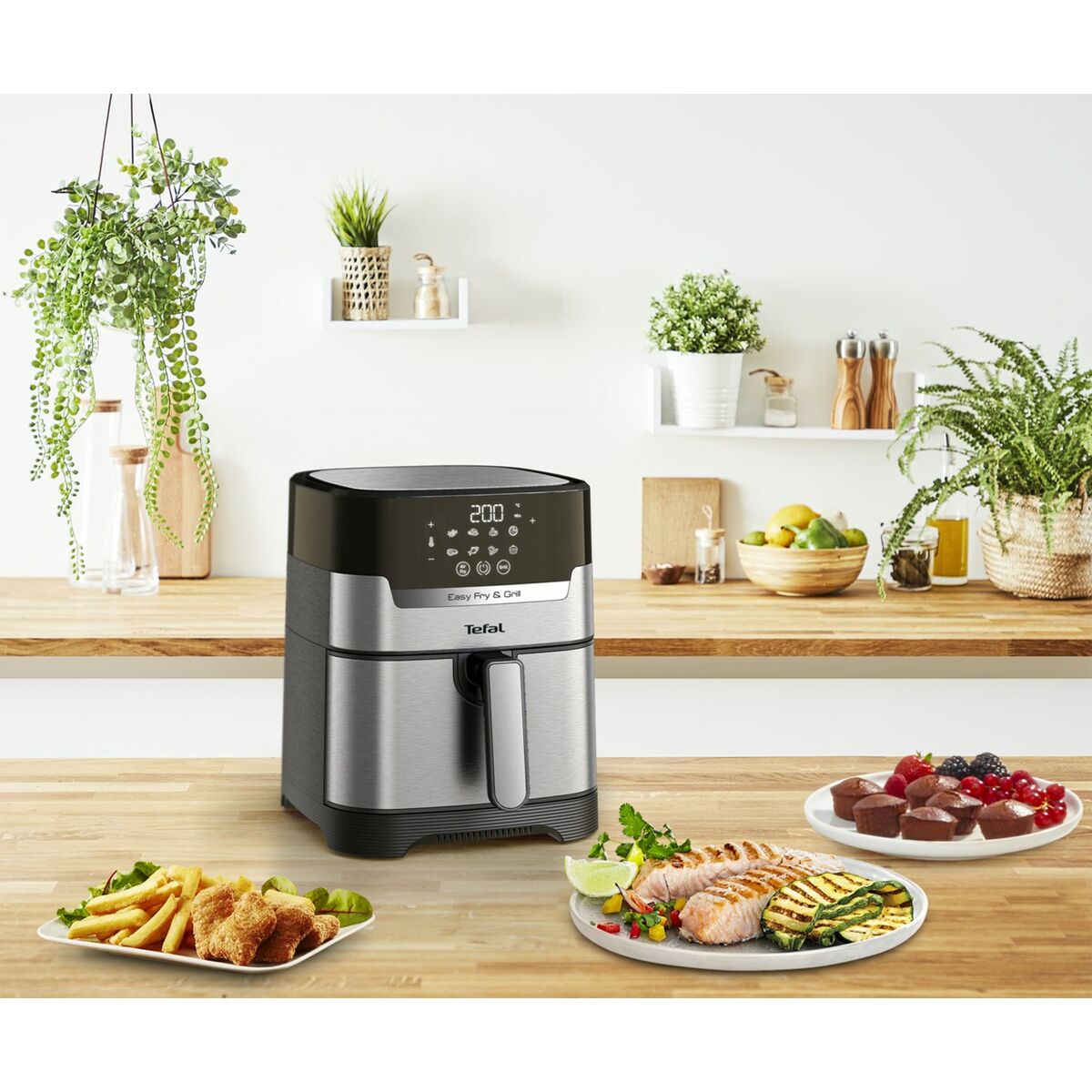 Luftfritös Tefal EY505D15 4,2 L Svart Grå Stål - 2