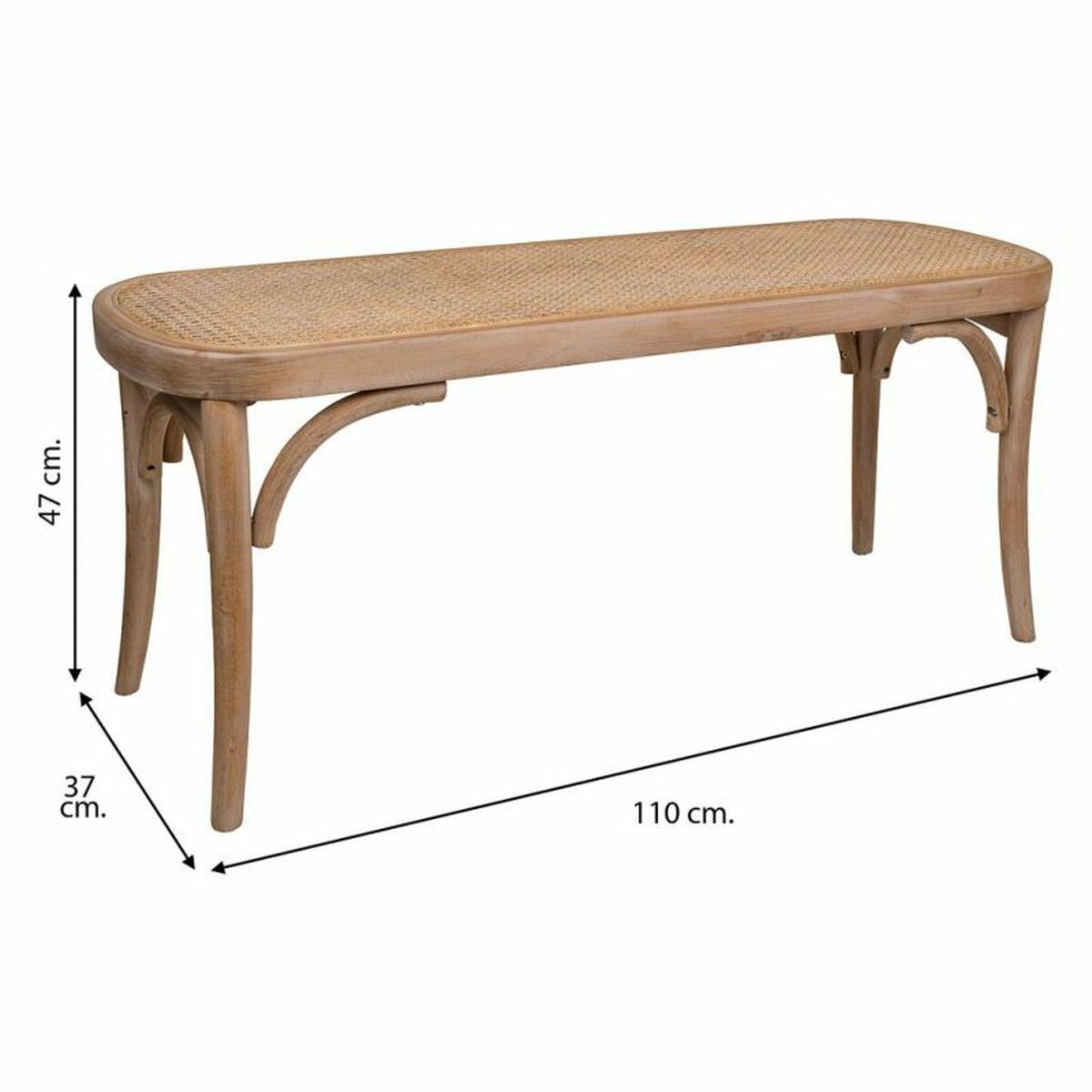 Sittpall Alexandra House Living Brun Rattan Gummiträ 37 x 47 x 110 cm - 6