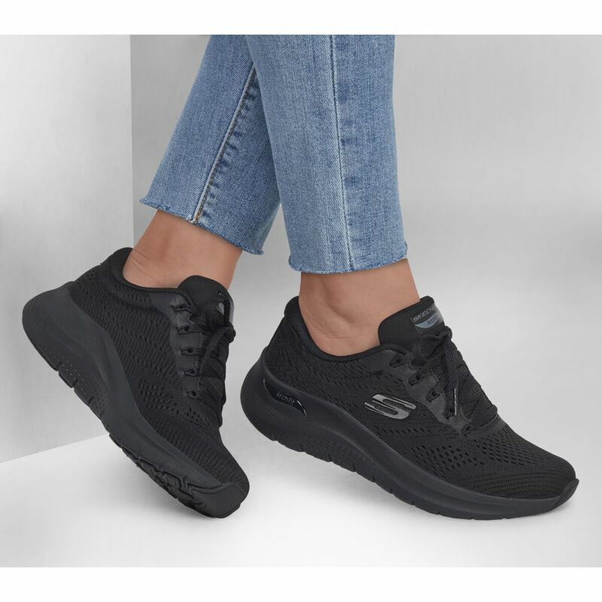 Gymnastiksko, Dam Skechers Arch Fit 2.0 - Big L Svart - 5