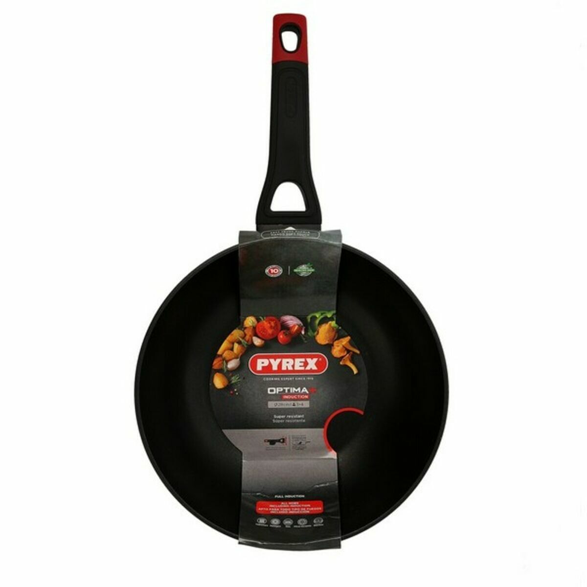 Wokpanna Pyrex Svart Aluminium - 3