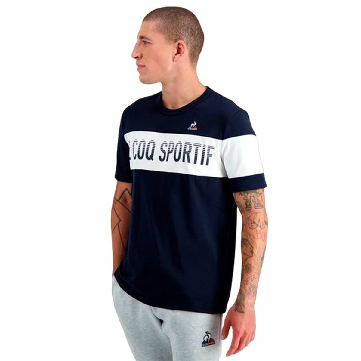 T-shirt med kortärm Unisex Le coq sportif BAT SS N°2 Marinblå - 2
