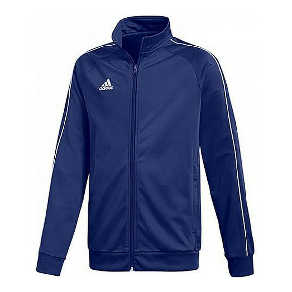 Sportjacka, Barn Adidas CORE18 PES JKTY CV3577  Havsblå Polyester (10 år) - 2