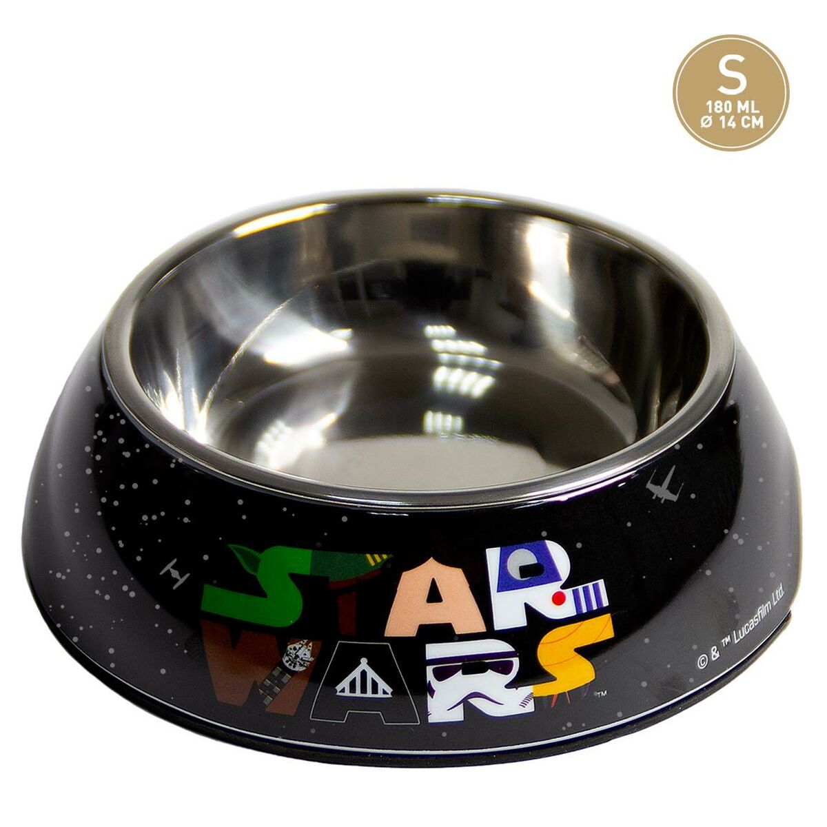 Hundmatare Star Wars Melamin 180 ml Svart Metall - 12