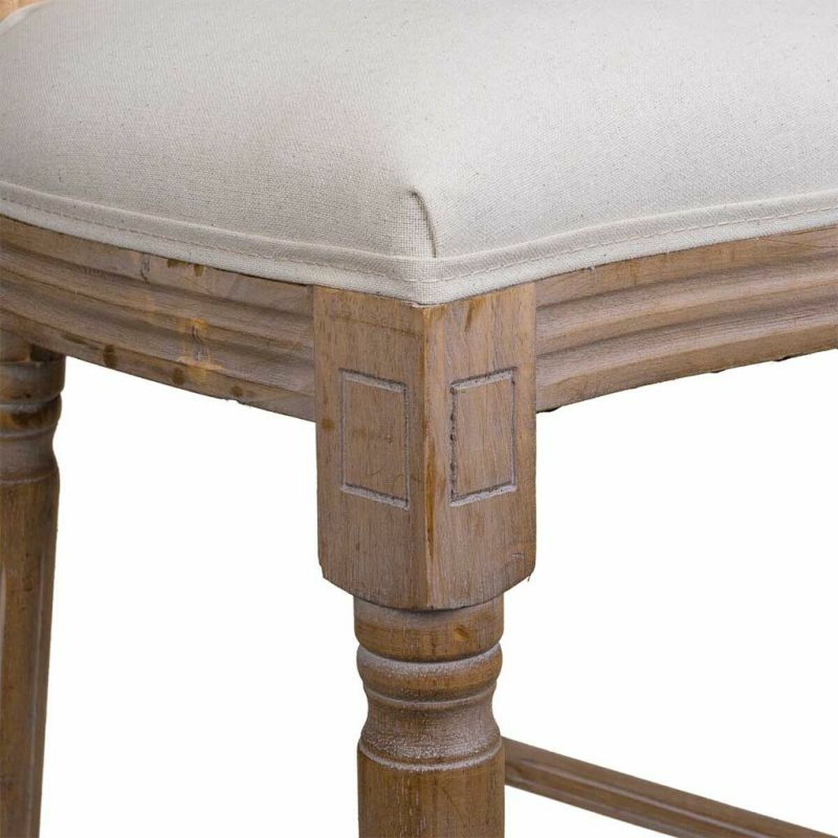 Sittpall Alexandra House Living Kräm Gummi Trä 46 x 116 x 52 cm - 8