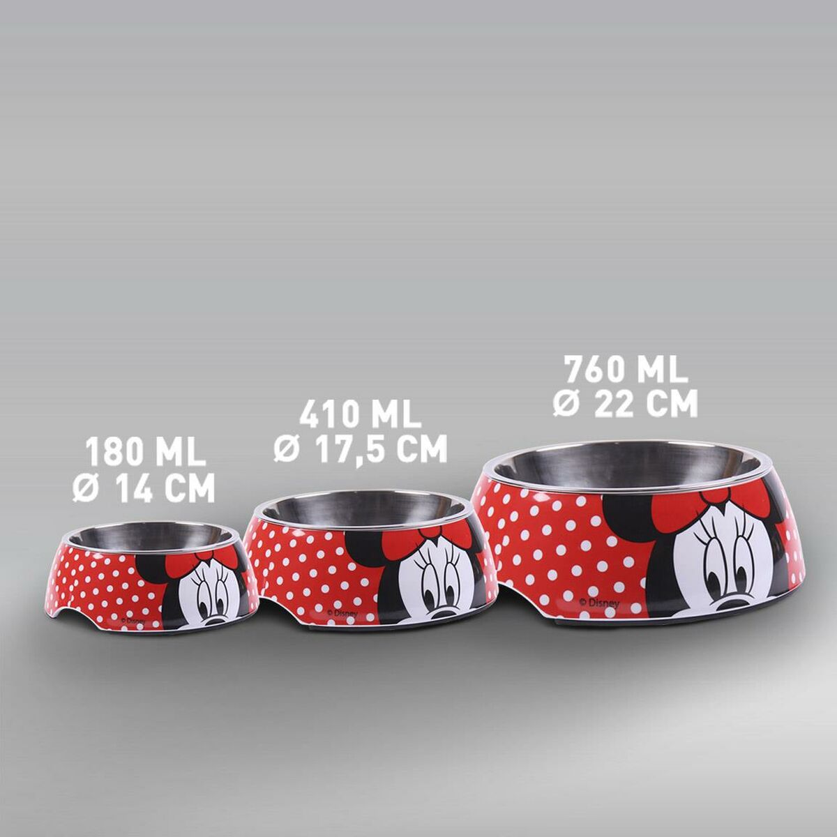 Hundmatare Minnie Mouse Röd Melamin 180 ml Svart Metall - 9